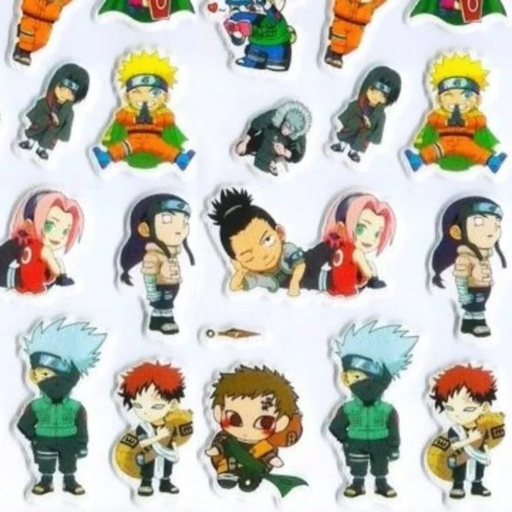 MINI PUFFY STICKER SHEETS CHIBI NARUTO ANIME MANGA
